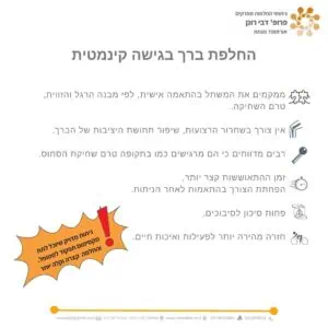 יתרונות ניתוח החלפת ברך בגישה קינמטית